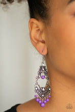 Cargar imagen en el visor de la galería, Colorfully Cabaret - Purple Earrings