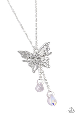 Enchanted Wings - White necklace