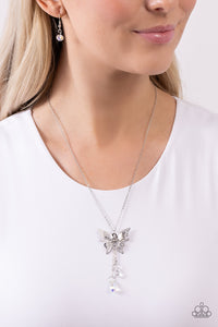 Enchanted Wings - White necklace