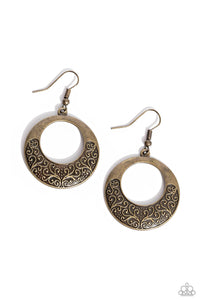 Secret Vineyards - Brass earrings