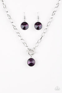 She Sparkles On - Purple Necklace