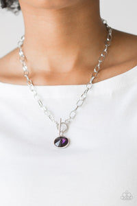 She Sparkles On - Purple Necklace