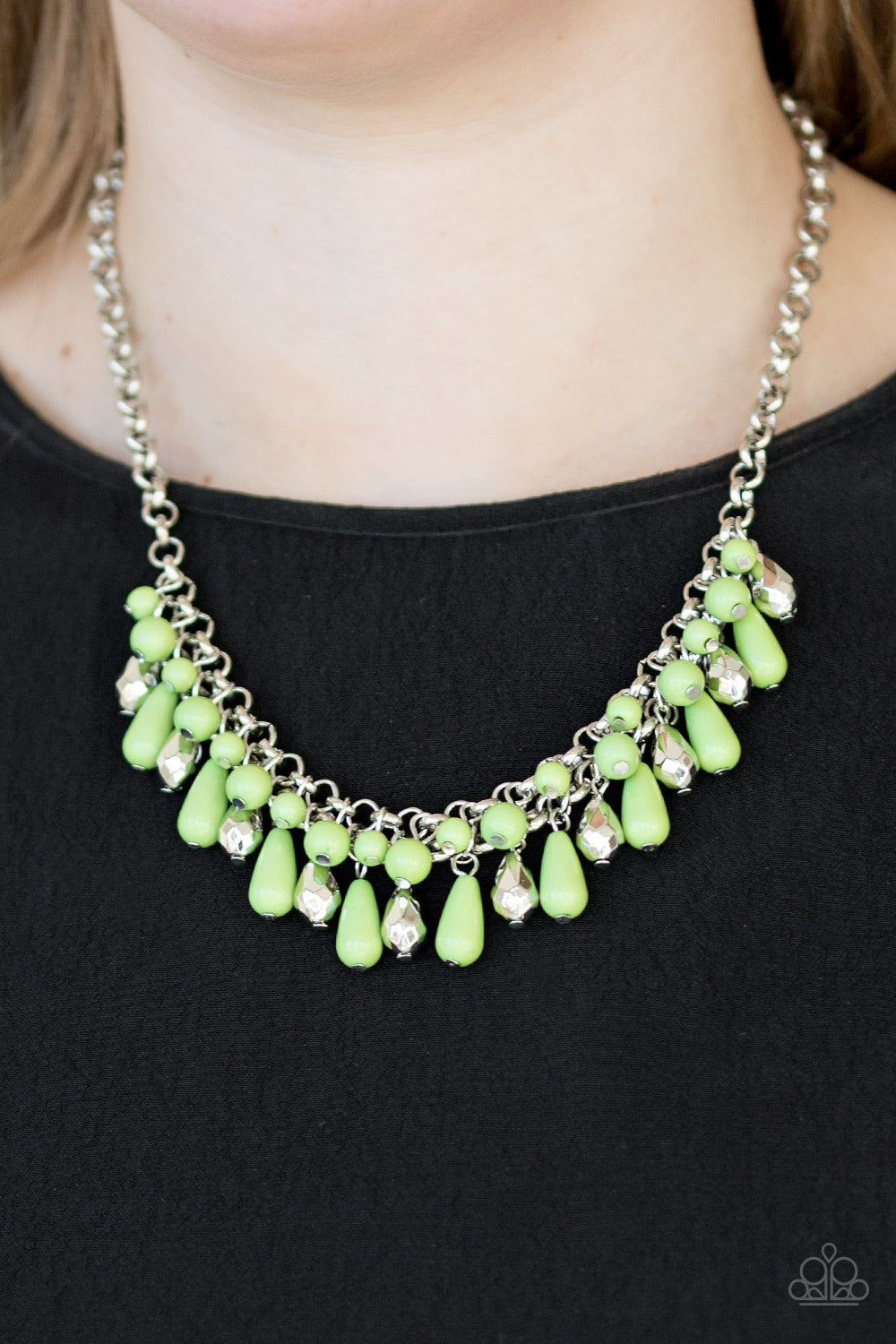 Coastal Cabanas - Green necklace