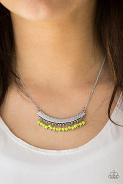 Fringe Fever - Green Necklace