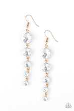 Laden Sie das Bild in den Galerie-Viewer, Raining Rhinestones - Gold Earrings