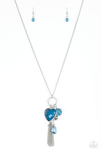 HAUTE HEARTBREAKER" BLUE NECKLACE