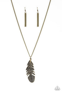 Free Bird - Brass  Necklace