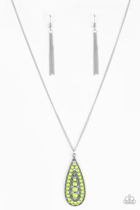 TIKI TEASE GREEN NECKLACE