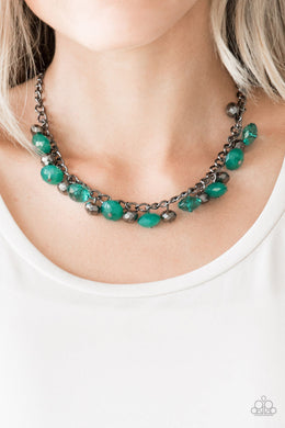 RUNWAY REBEL GREEN  NECKLACE