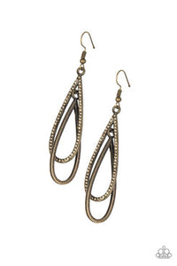 Spotlight Splendor - Brass Earrings