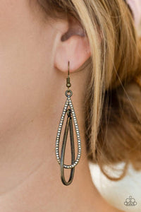 Spotlight Splendor - Brass Earrings