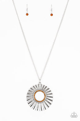 Chicly Centered - Brown Necklace