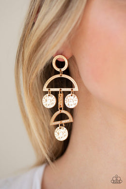 Incan Eclipse - Gold Earrings