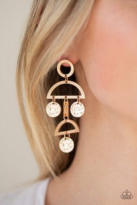 Incan Eclipse - Gold Earrings