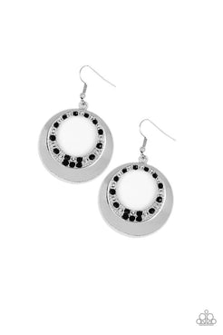 Ringed In Refinement - Black Earrings