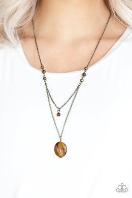 Time To Hit The ROAM - Brass Necklace