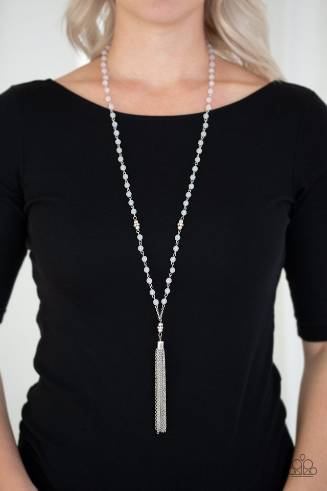 Tassel Takeover - White necklace