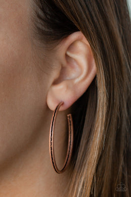 Texture Tempo - Copper Earrings