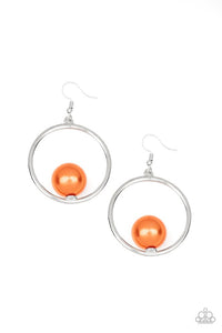 Solitaire REFINEMENT - Orange earring