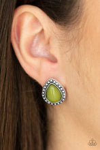 Load image into Gallery viewer, BOLDLY BEADED GREEN EARRINGS