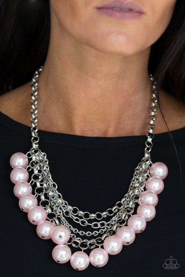 One-Way WALL STREET - Pink Necklace