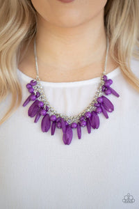 Miami Martinis - Purple  Necklace