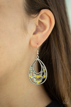 Malibu Macrame - Yellow Earrings