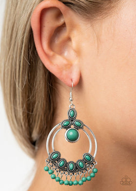 Palm Breeze green earring