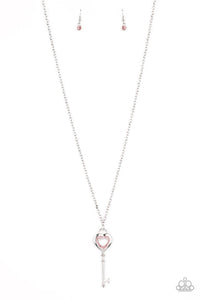 Unlock Your Heart - Pink necklace