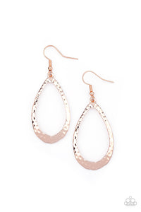 BEVEL-headed Brilliance - Rose Gold Earrings