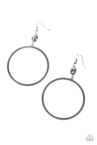 Work That Circuit - Silver Earrings