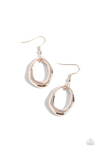 Asymmetrically Artisan - Rose Gold earring