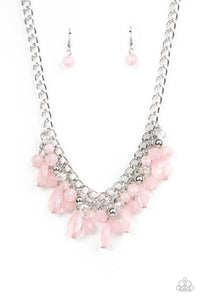 Beachside Dance - Pink Necklace