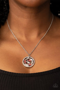 Head-Spinning Sparkle - Red  Necklace