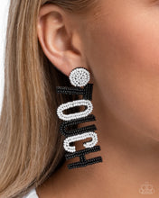 Load image into Gallery viewer, Touchdown Texture - Black earring