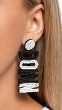 Load image into Gallery viewer, Touchdown Texture - Black earring