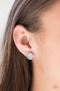 Bright As A Button - Silver Earrings