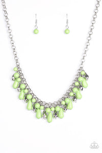 Coastal Cabanas - Green necklace