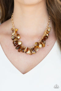 Full Out Fringe - Brown necklace