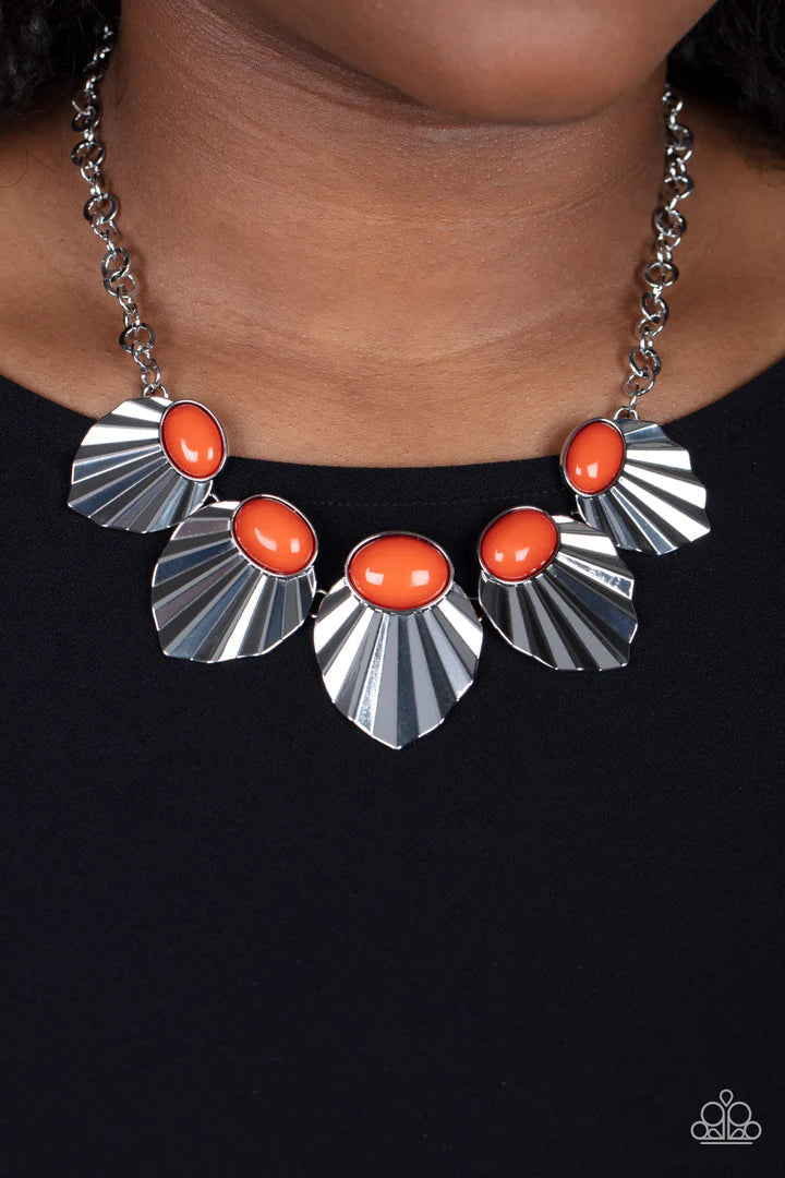 Fearlessly Ferocious - Orange Necklace