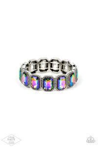 Studded Smolder - Multi Blue Oil Spill Bracelet