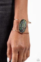 Load image into Gallery viewer, Enigmatic Energy - Gold Cuff Bracelet
