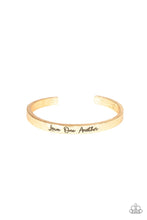Load image into Gallery viewer, Love One Another - Gold bracelet