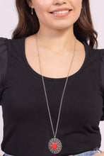 Load image into Gallery viewer, Solar Stunner - Red necklace