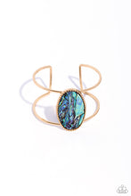 Load image into Gallery viewer, Enigmatic Energy - Gold Cuff Bracelet