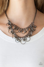 Laden Sie das Bild in den Galerie-Viewer, Warning Bells - Black necklace