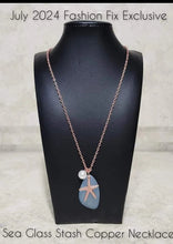 Load image into Gallery viewer, Sea Glass Stash copper necklace