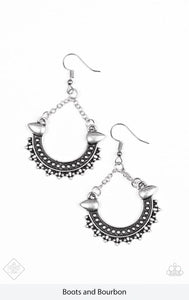 Boots and Bourbon - Silver Earrings