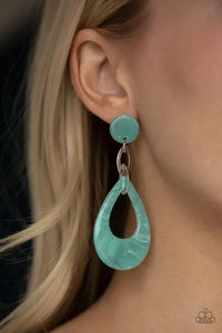 Beach Oasis - Blue earring