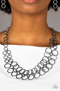 METRO MAVEN - BLACK GUNMETAL NECKLACE